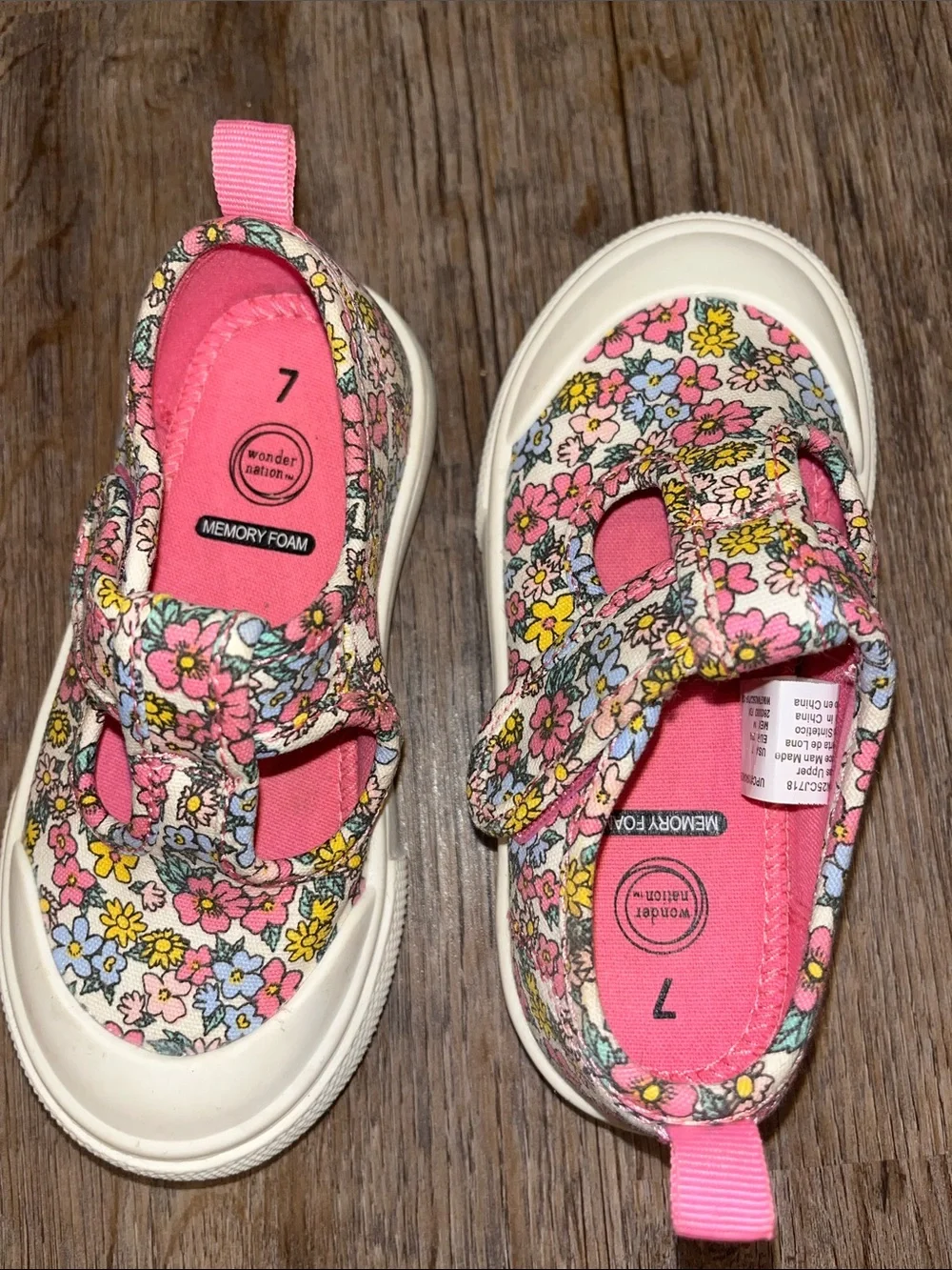 wonder nation Pink Floral Mary Jane Sneakers